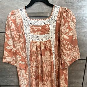 BCBG silk vintage style caftan dress tunic